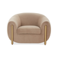 Lina Accent Chair by Inspire Me! Home Decor - Cafe Au Lait - Image 2