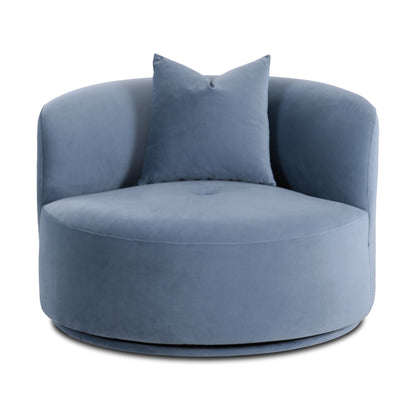 Fickle Swivel Accent Chair - Bluestone - Image 1