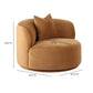 Fickle Swivel Accent Chair - Camel - Image 6