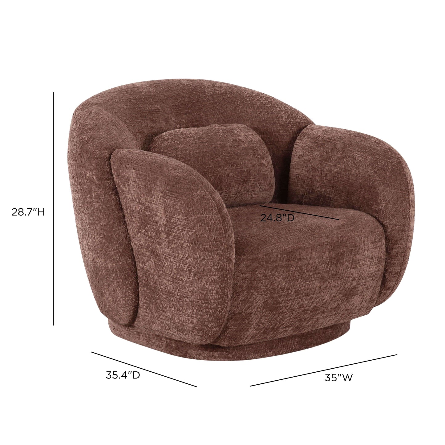 Misty Accent Chair - Chocolate Brown - Image 7
