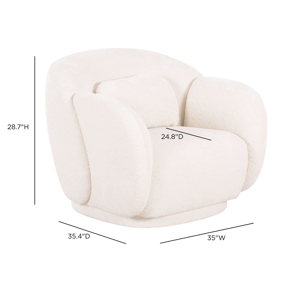 Misty Accent Chair - Off-White - Image 8