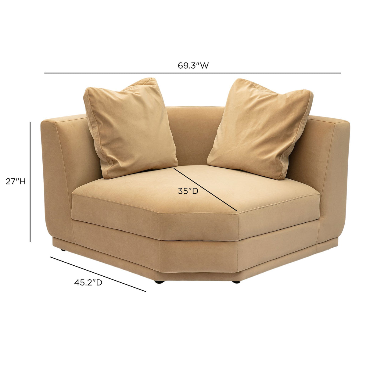 Perry Modular Corner Wedge - Tan - Image 6