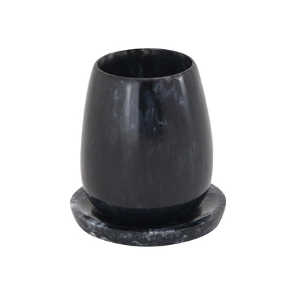 Rounded Resin Kiddush Cup - Black - Image 1