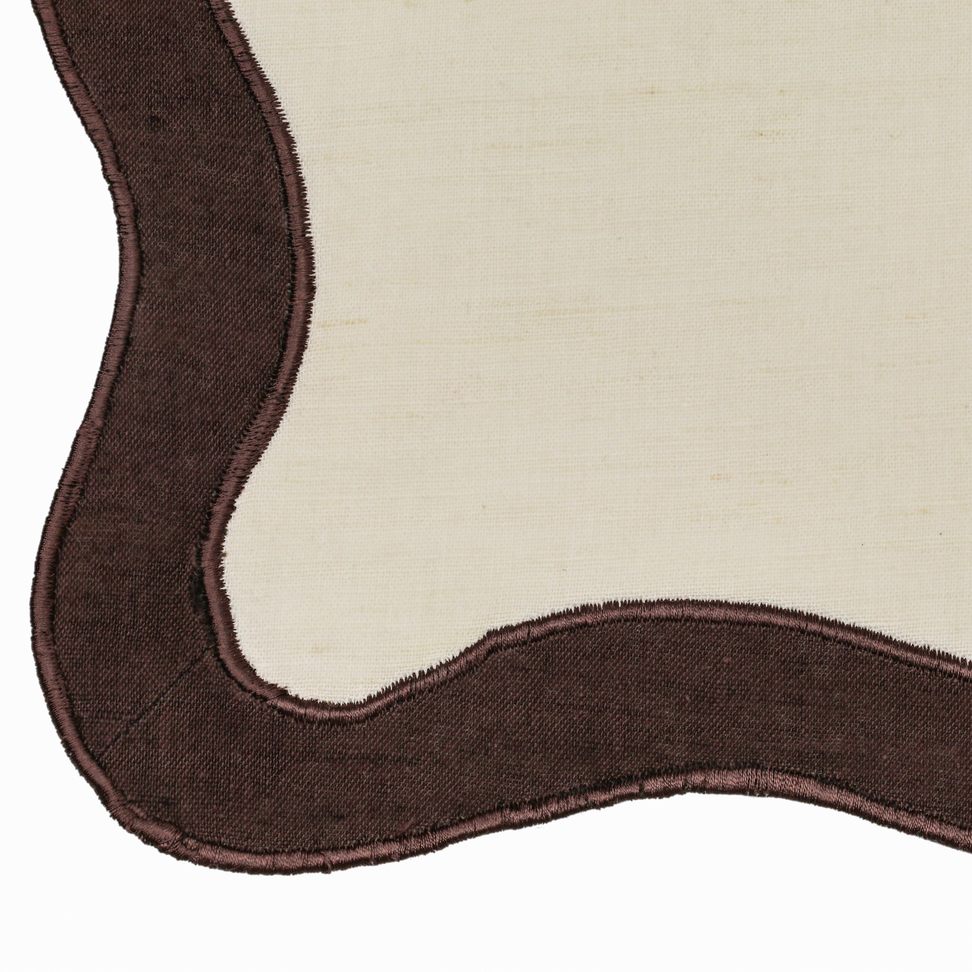 Wavy Challah Cover - Cream & Brown - Image 5