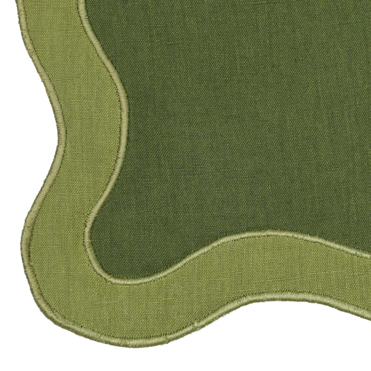 Wavy Challah Cover - Green - Image 4