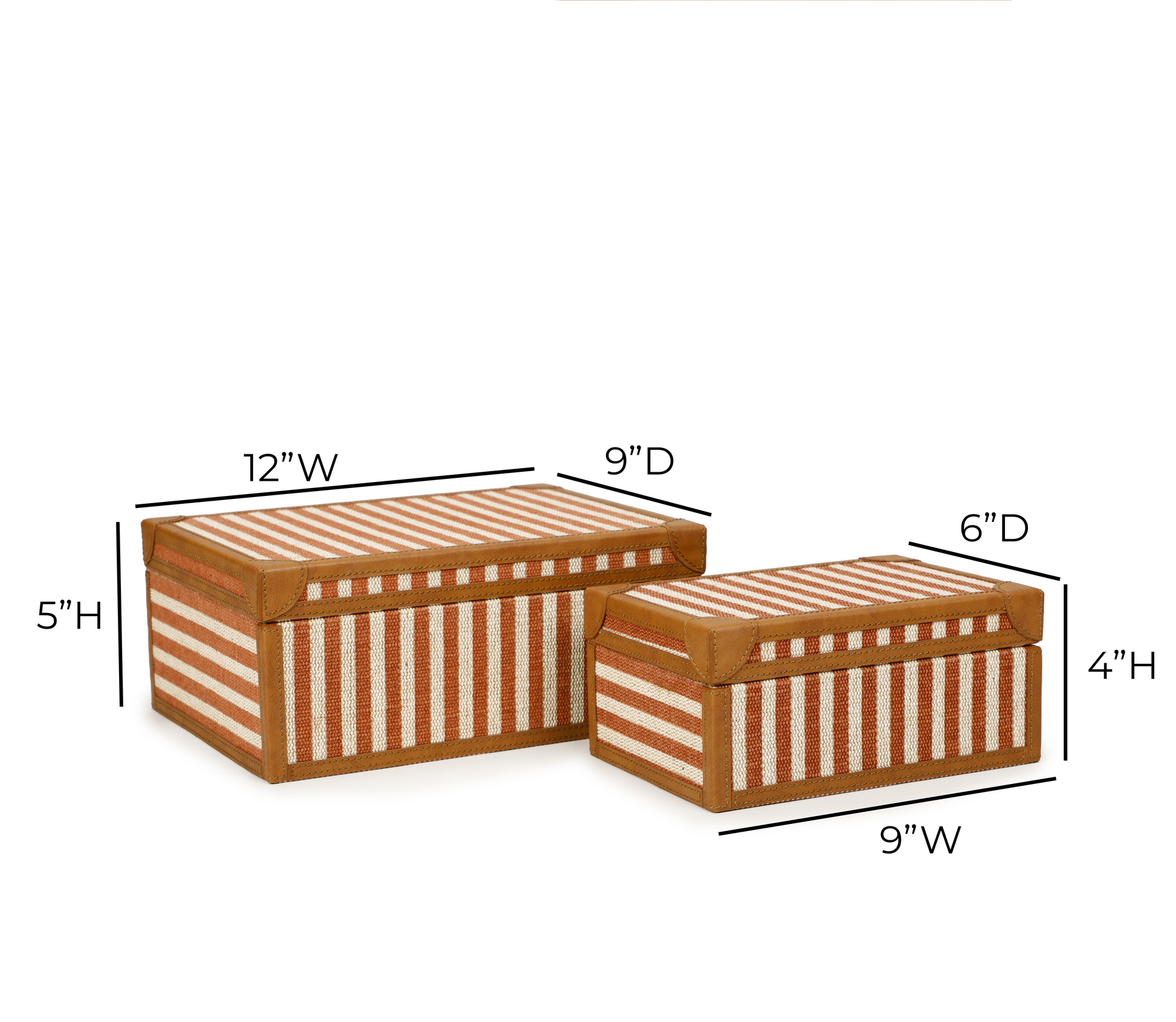 Kora Cotton Jute Contract-Grade Jewelry Box Set - Terracotta - Image 6