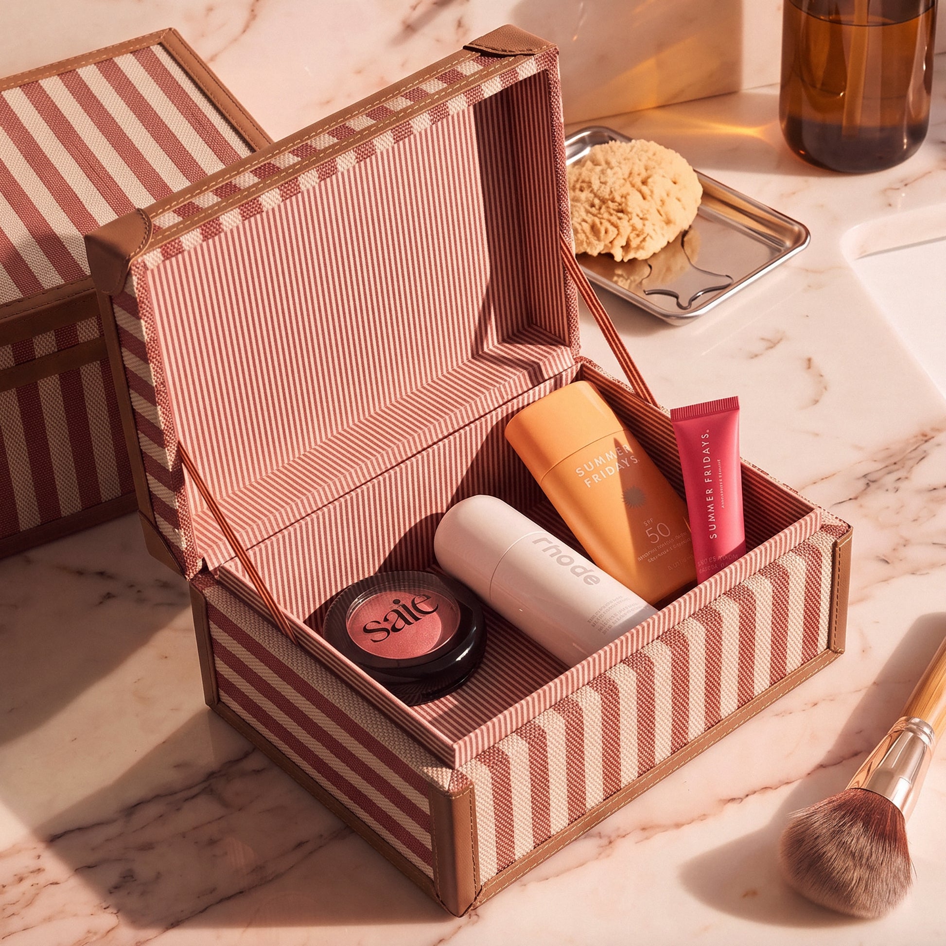 Kora Cotton Jute Contract-Grade Keepsake Box Set - Terracotta - Image 2
