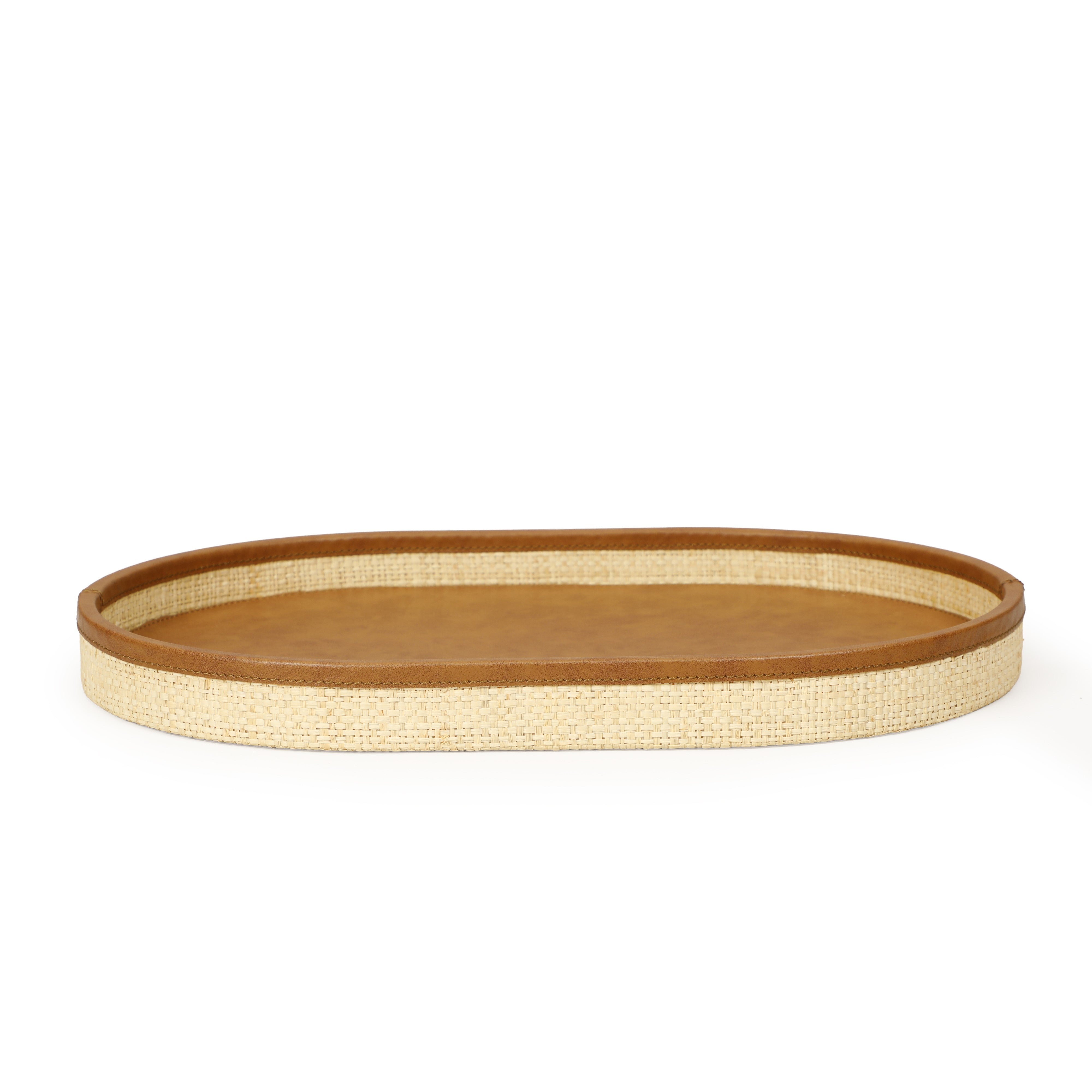 Hakiri Natural Raffia Contract-Grade Storage Tray | TOV Furniture