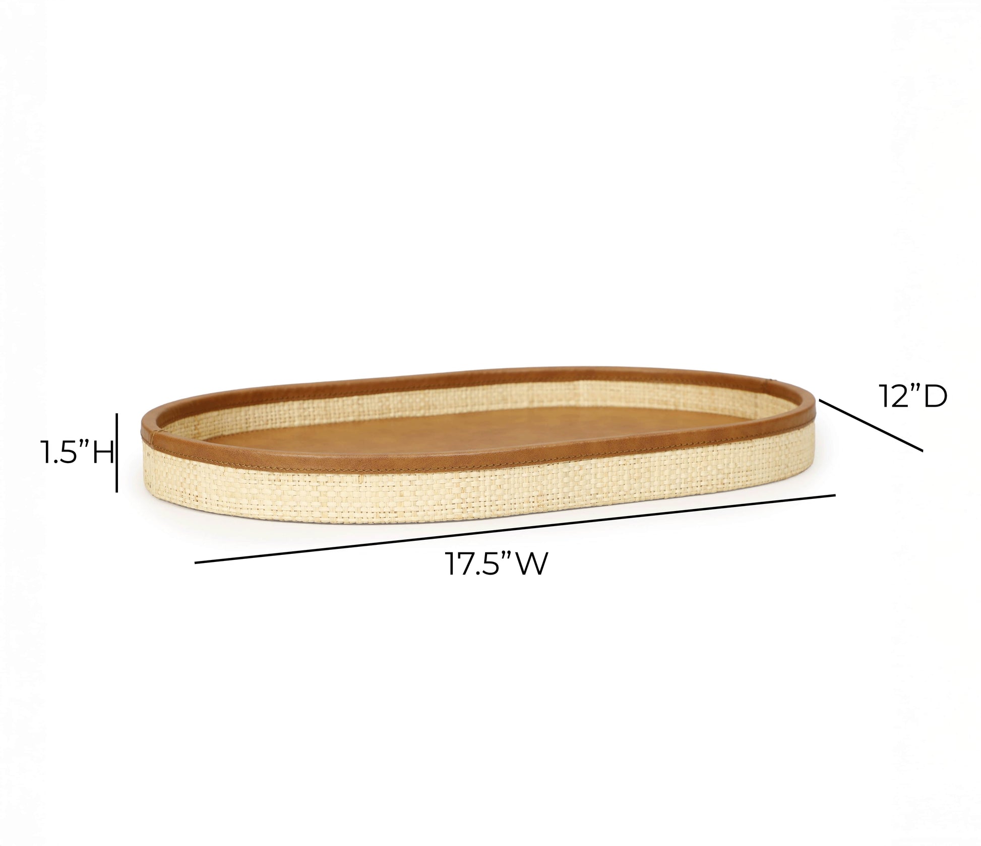 Hakiri Natural Raffia Contract-Grade Storage Tray - Large - Image 8
