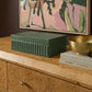 Eton Ribbed Green Vegan Leather Contract-Grade Storage Box - Image 2