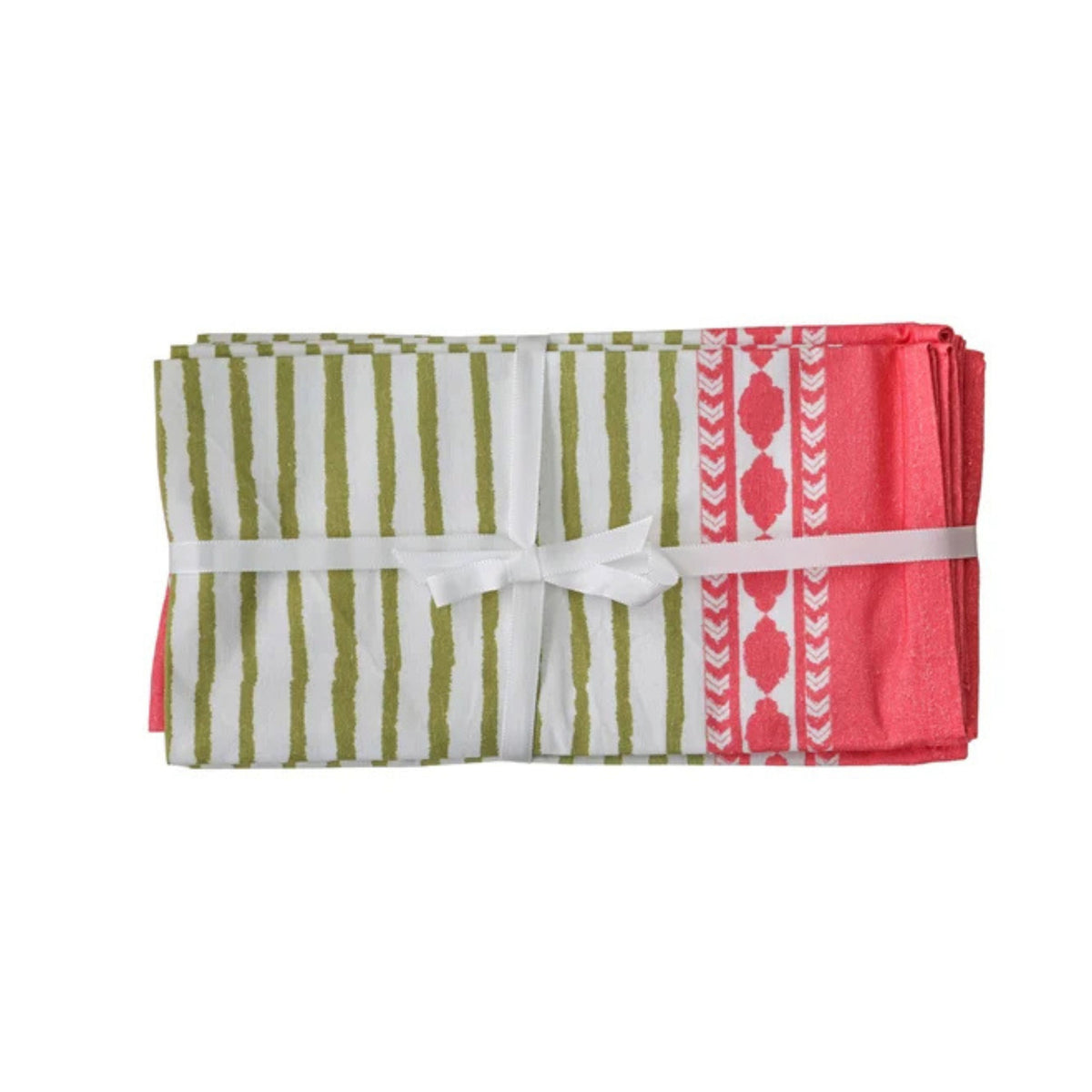 Crissy Cotton Canvas Printed Napkins - Set of 4 - Pink - Image 2