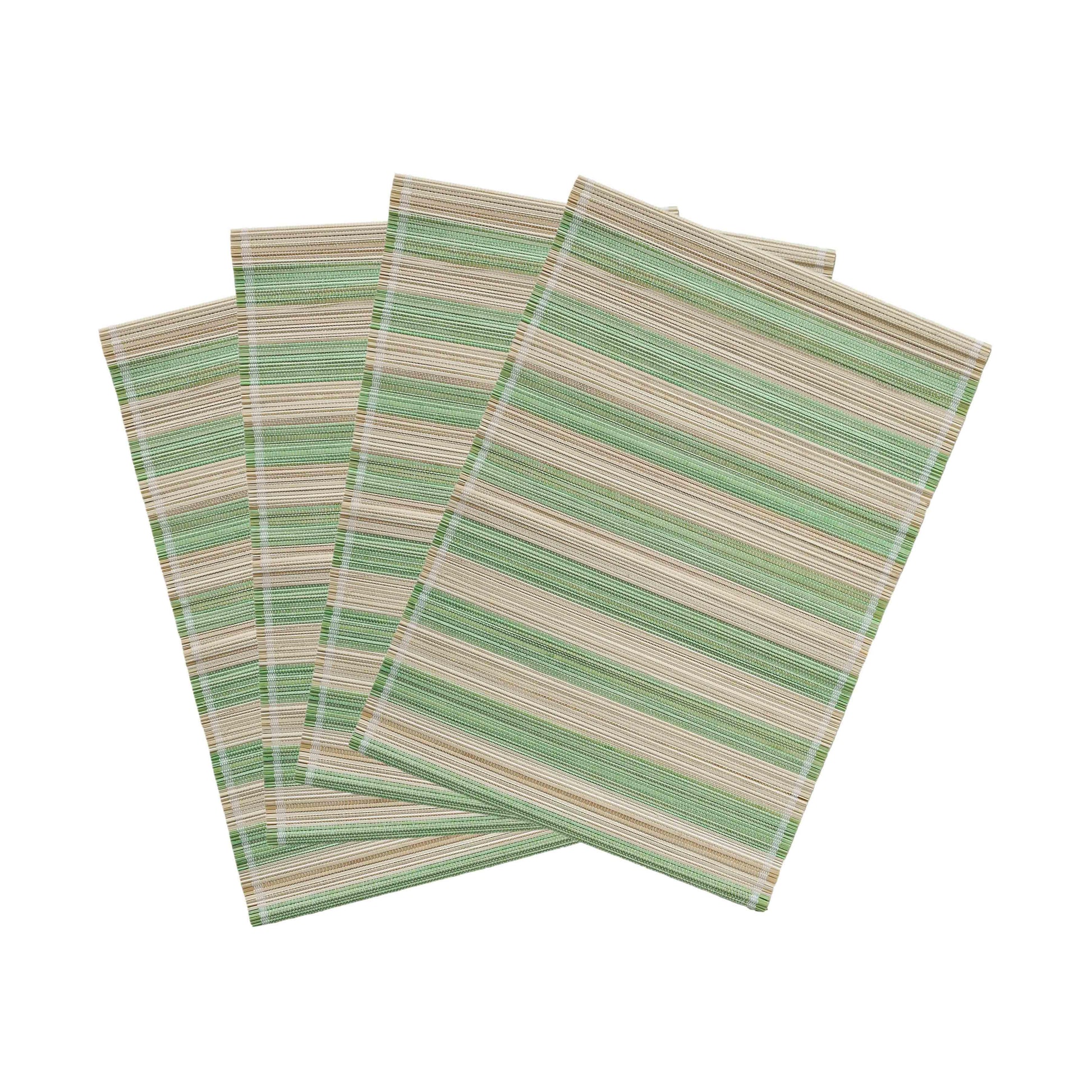 Jora Faded Bamboo Placemat - Set of 4 - Green - Image 1