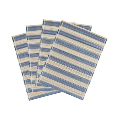 Jora Faded Bamboo Placemat - Set of 4 - Blue - Image 1