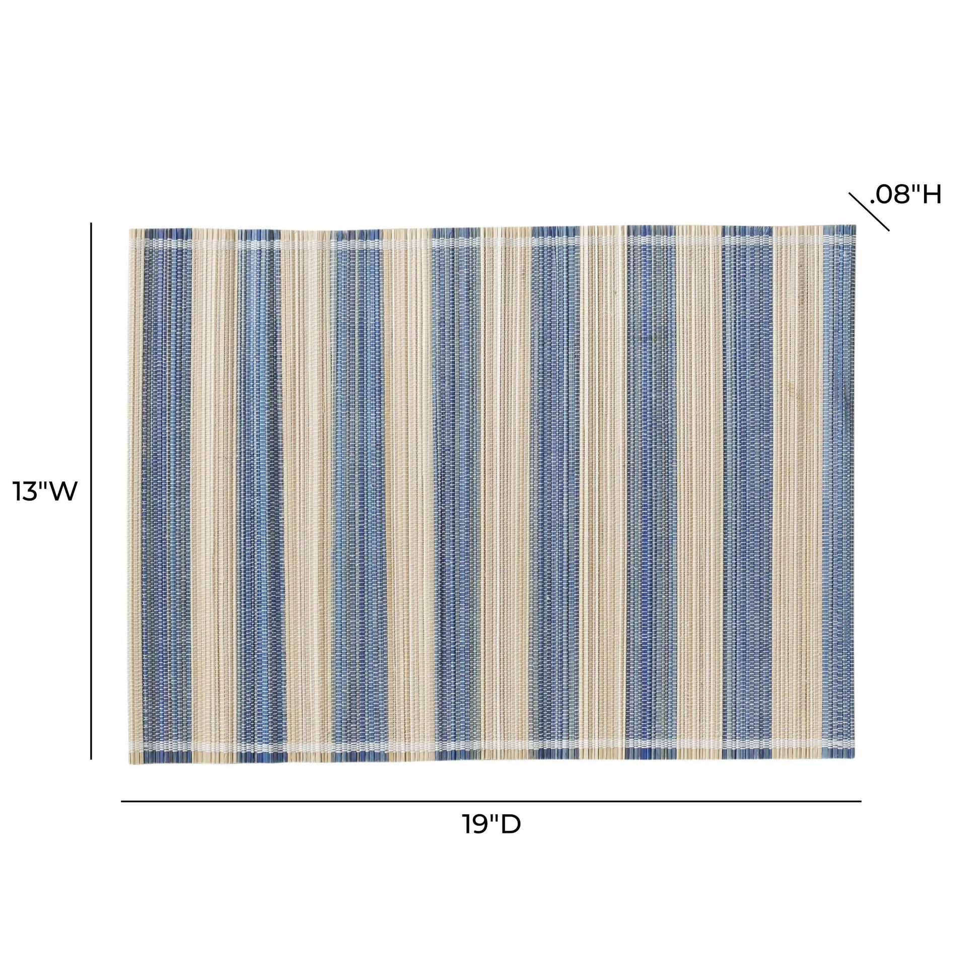 Jora Faded Bamboo Placemat - Set of 4 - Blue - Image 5