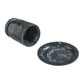 Channeled Swirl Resin Kiddush Cup - Black and White - Image 4