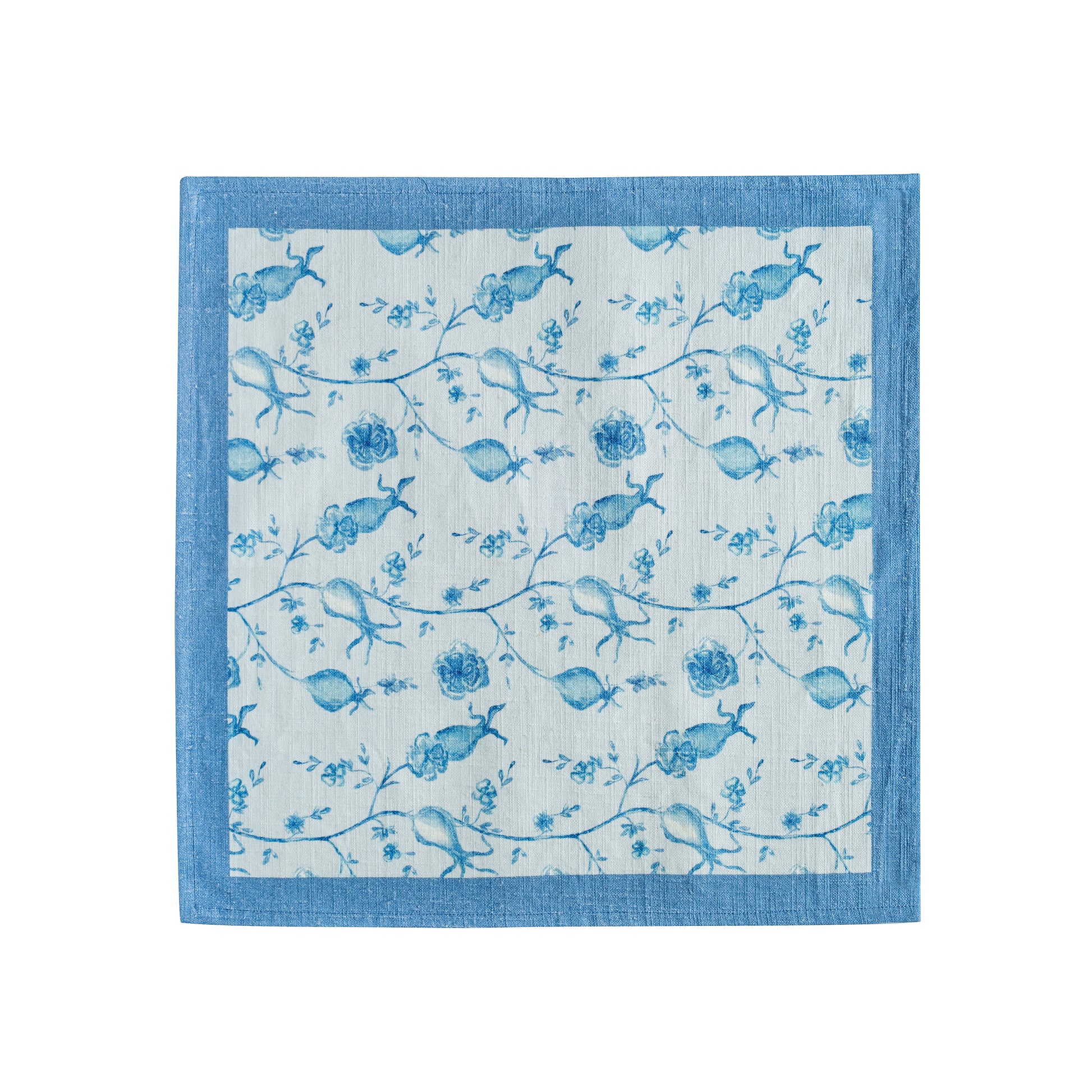 Dolce Natural Cotton Napkin - Set of 4 - Baby Blue - Image 2