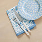 Dolce Natural Cotton Napkin - Set of 4 - Baby Blue - Image 2