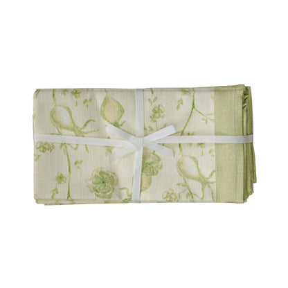 Dolce Natural Cotton Napkin - Set of 4 - Olive Green - Image 1
