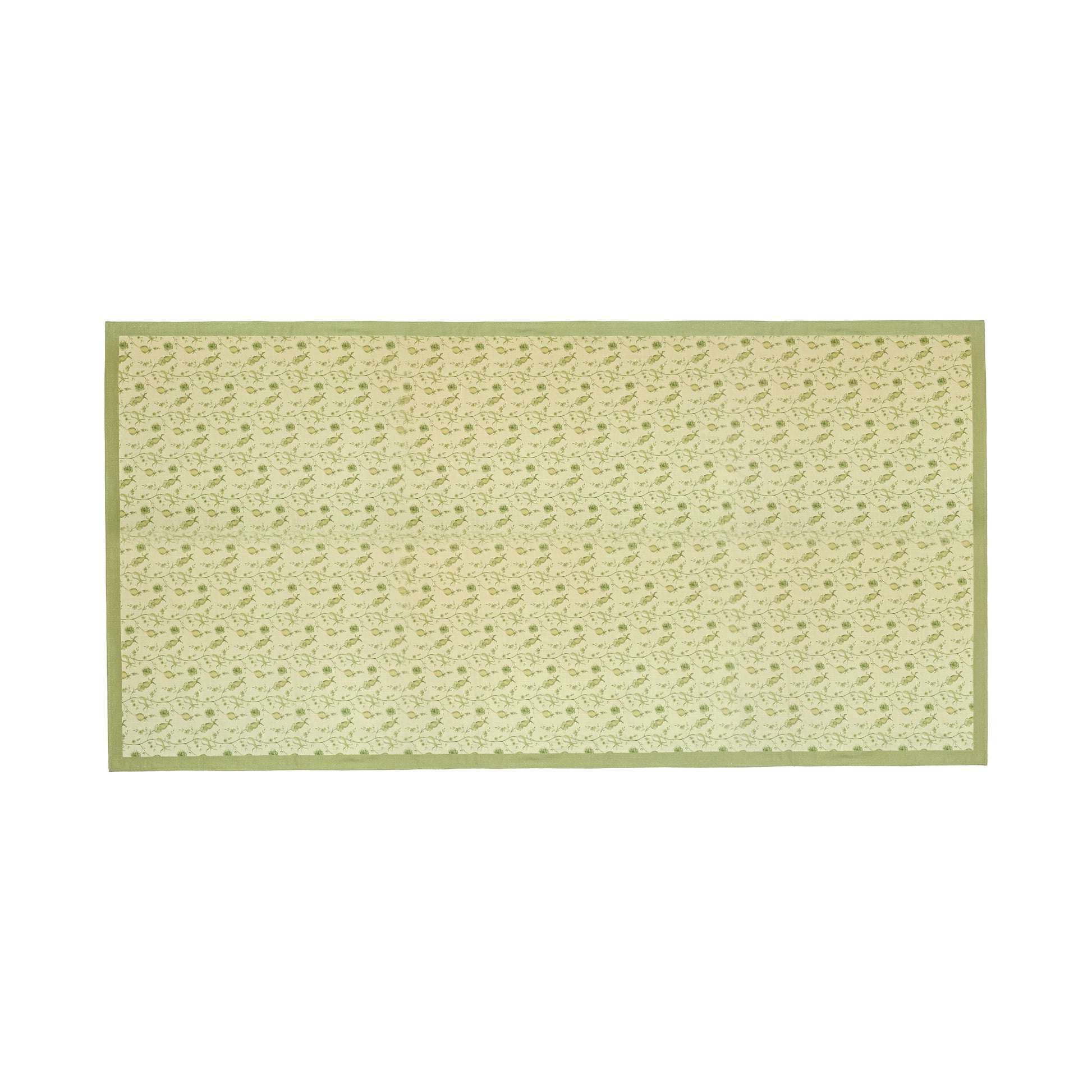 Dolce Natural Cotton Table Cloth - Olive Green / 70" x 140" - Image 1