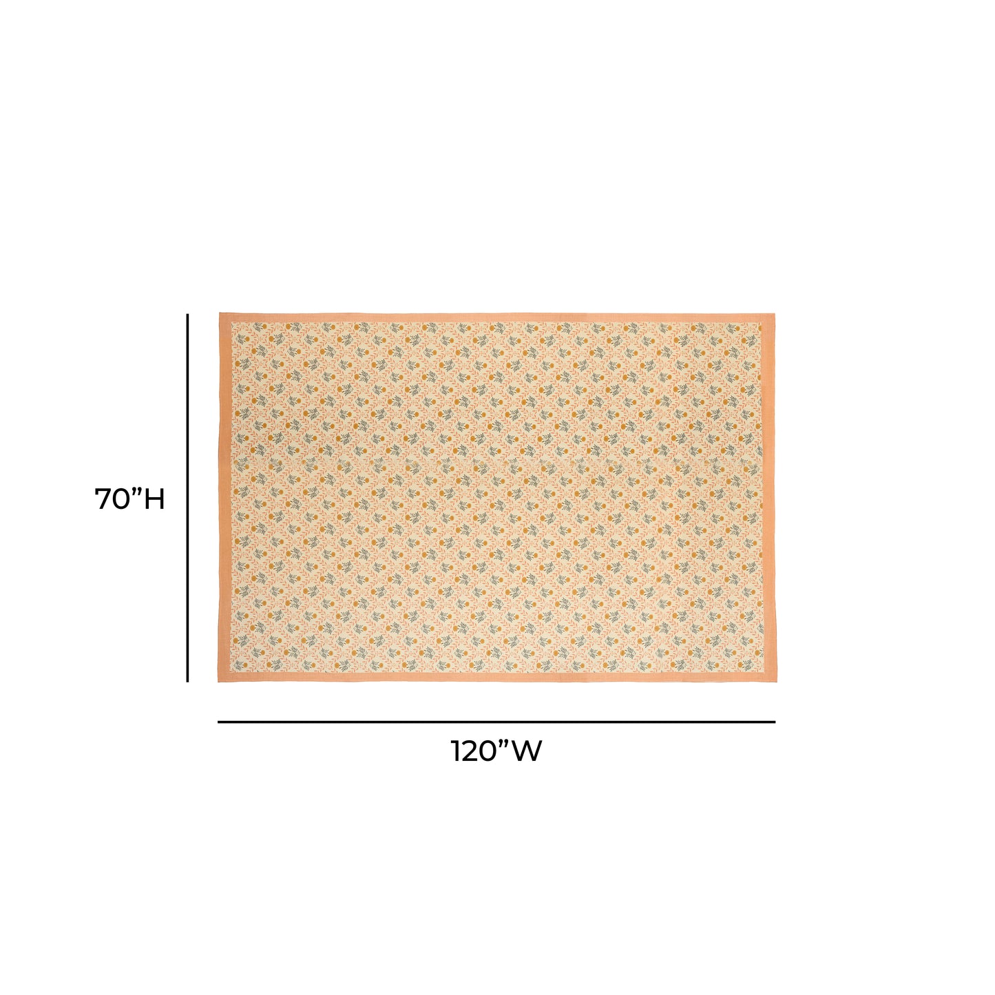 Dolce Natural Cotton Table Cloth - Blush / 70