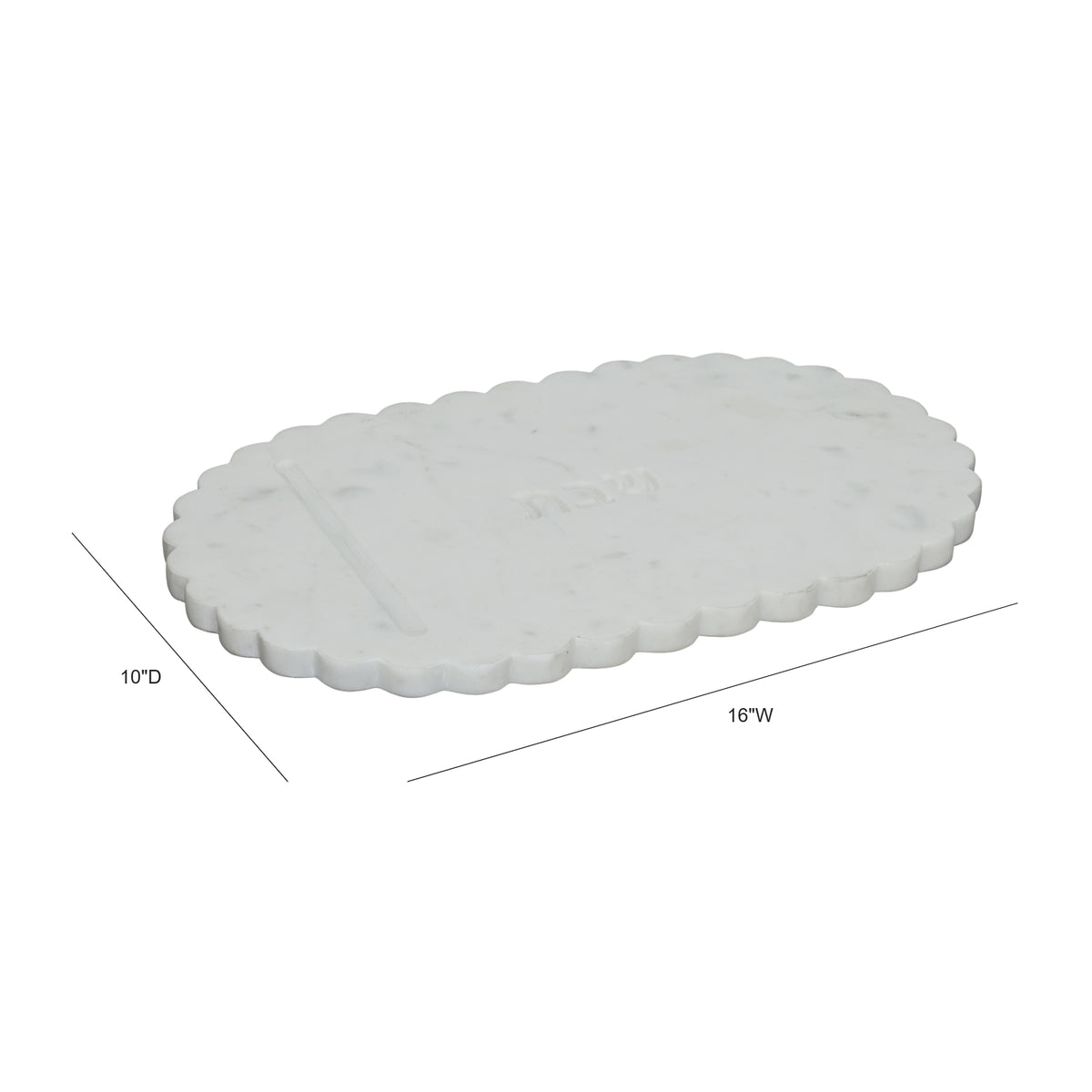 Shabbat Marble Serving Board - White Marble - Image 6