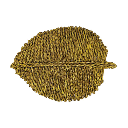 Leaf Seagrass Placemat - Set of 4 - Yellow - Image 1