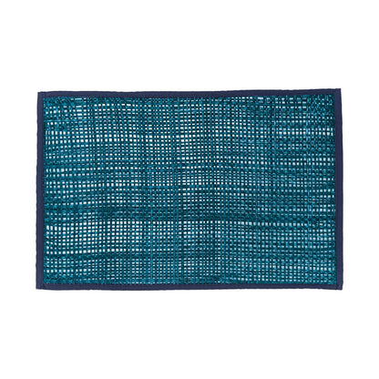 Peele Seagrass Placemat - Set of 4 - Blue - Image 1