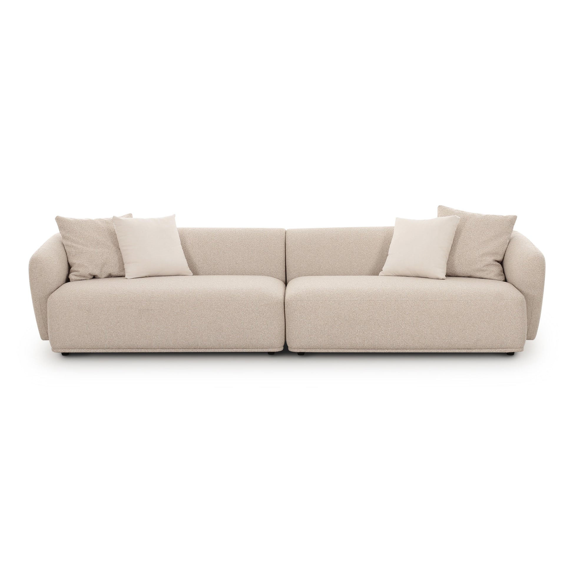 Sylvie 118" Cream Performance Boucle Sofa - Image 1
