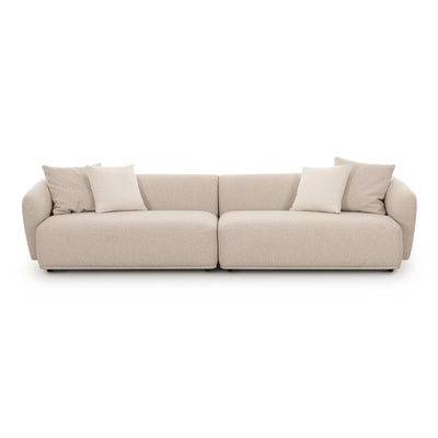 Sylvie 118" Cream Performance Boucle Sofa - Image 1
