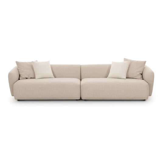 Sylvie 118" Cream Performance Boucle Sofa - Image 1