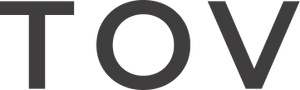 The letters 'TOV' in a bold, dark gray sans-serif font on a solid white background.