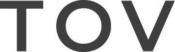 The letters 'TOV' in a bold, dark gray sans-serif font on a solid white background.