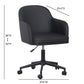 Sydney Performance Vegan Leather Office Desk Chair - Black - Image 6