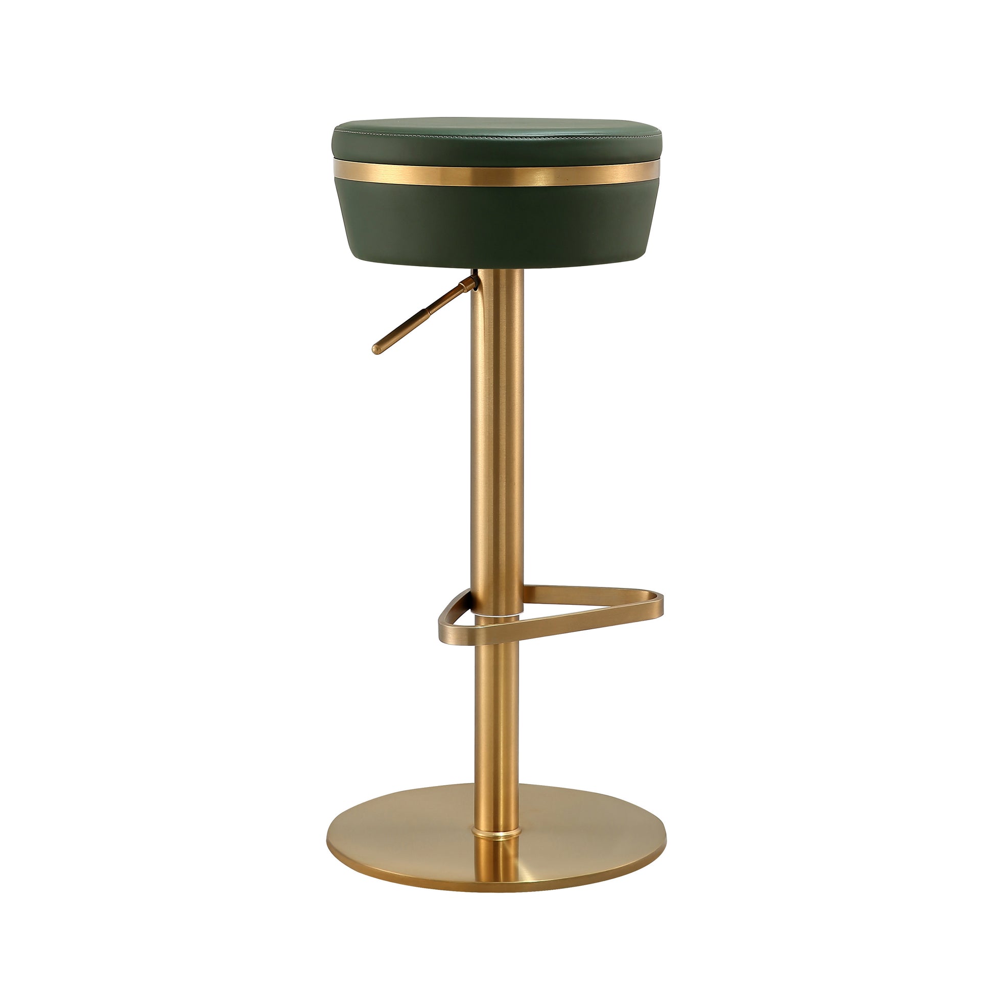Astro Performance Vegan Leather Adjustable Stool - Green - Image 1