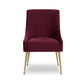 Beatrix Performance Velvet Dining Chair - Burgundy - Image 3