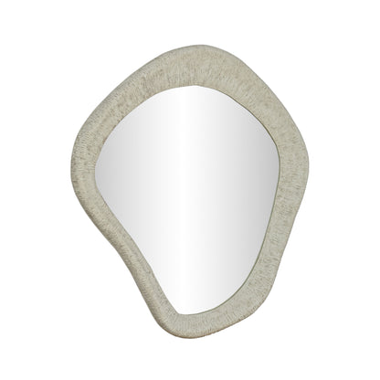 Orpheus 35"X31" Ribbed Lightweight Faux Stone Wall Mirror - Default Title - Image 2