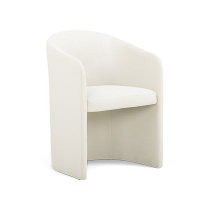Seraphina Performance Velvet Dining Chair - Cream - Image 1