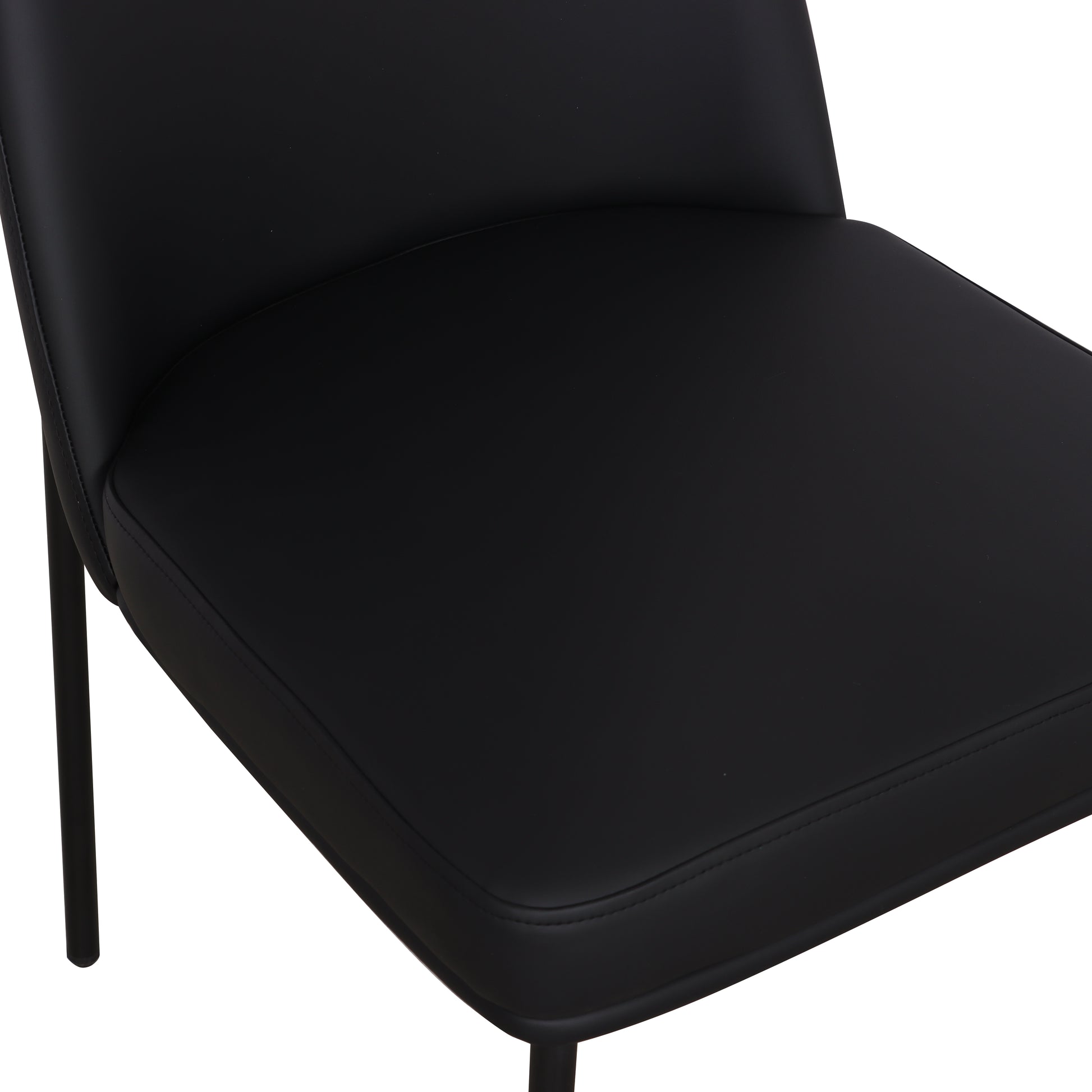 Sydney Performance Vegan Leather Dining Chair - Set of 2 - Black - Image 5