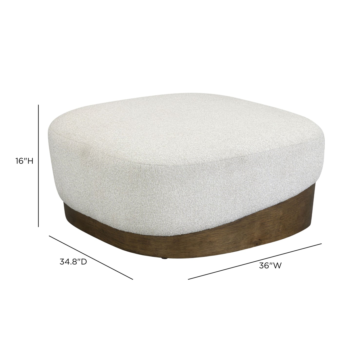 Domina Boucle Ottoman - Off-White - Image 8