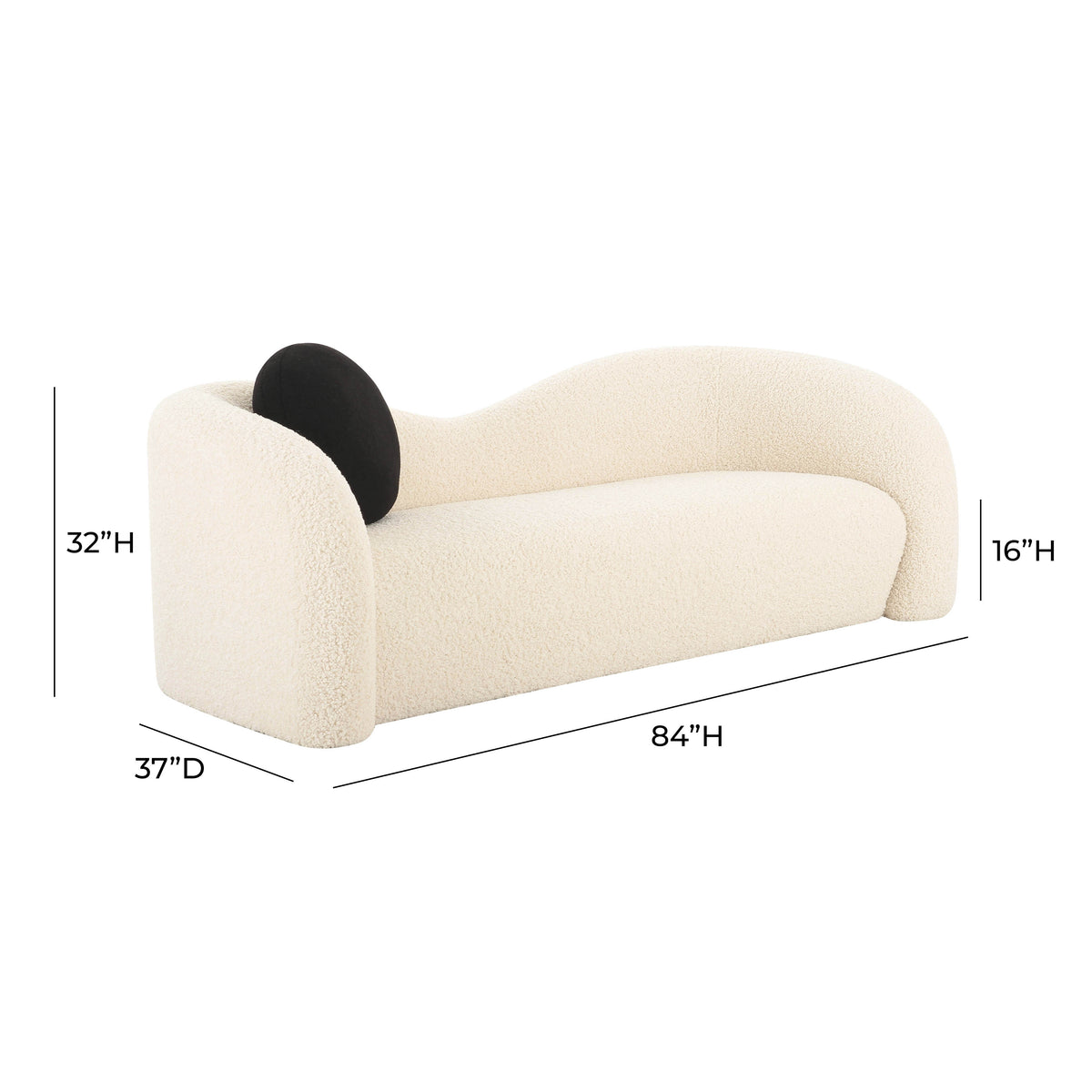 Leonie Faux Shearling Sofa (84