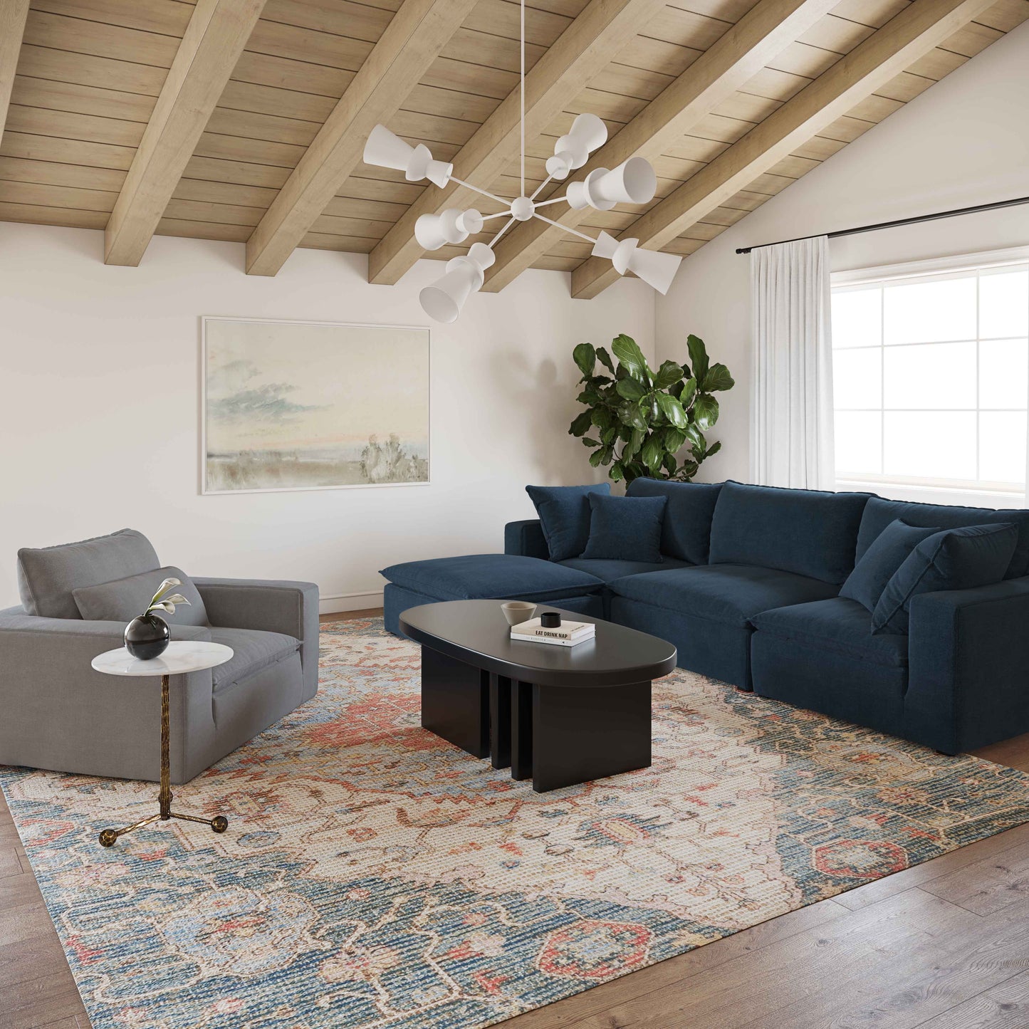 Cali Performance Fabric Armchair - Slate - Image 6