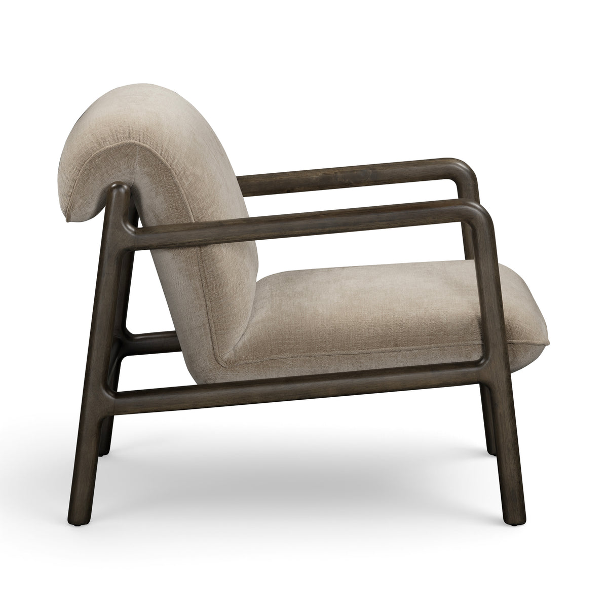 Vivienne Upcycled Performance Velvet Accent Chair - Taupe - Image 4