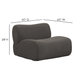 Zenith Contract-Grade Upcycled Fabric Armless Chair - Grey - Image 7