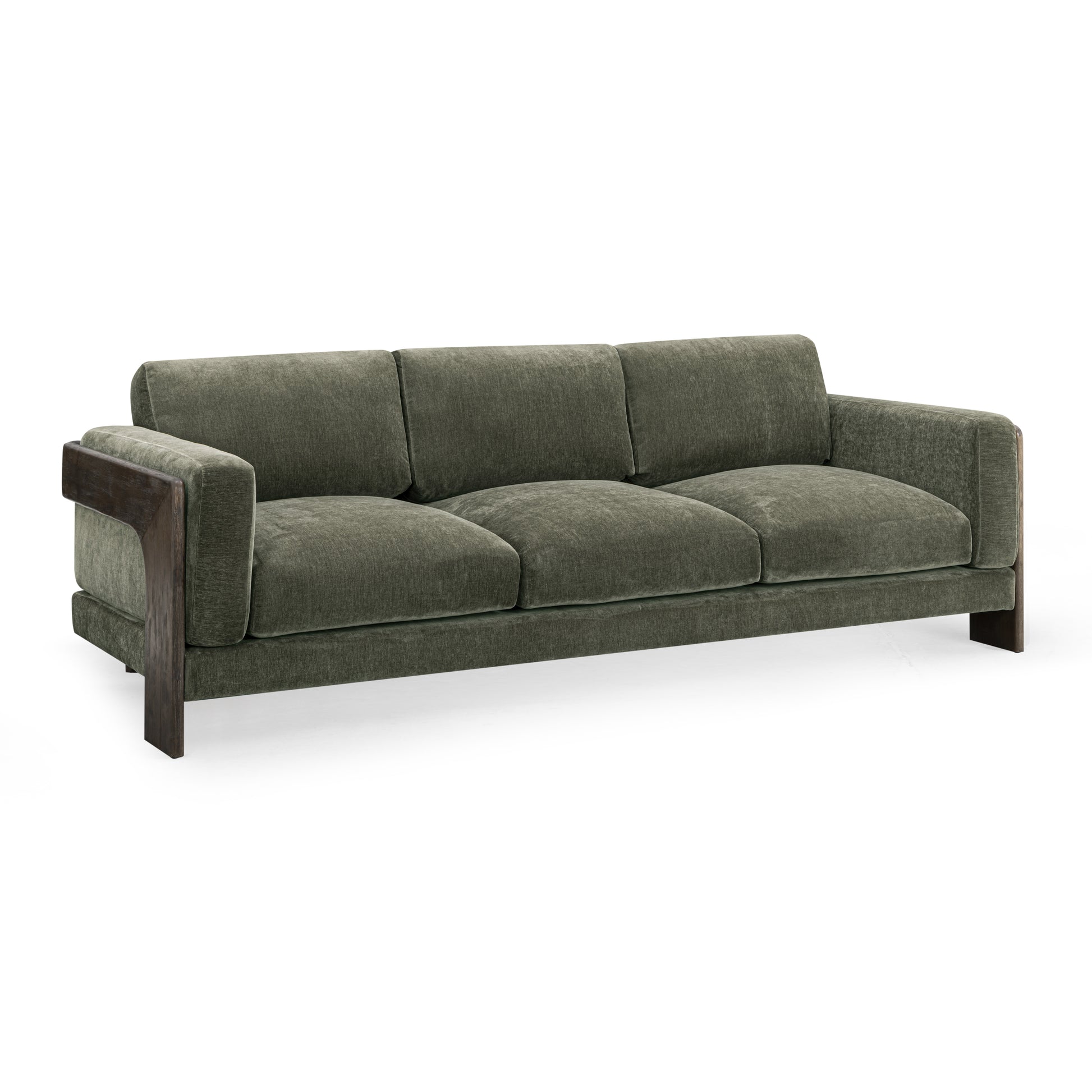 Elyn 91" Sofa - Olive Green - Image 1
