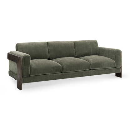 Elyn 91" Sofa - Olive Green - Image 1