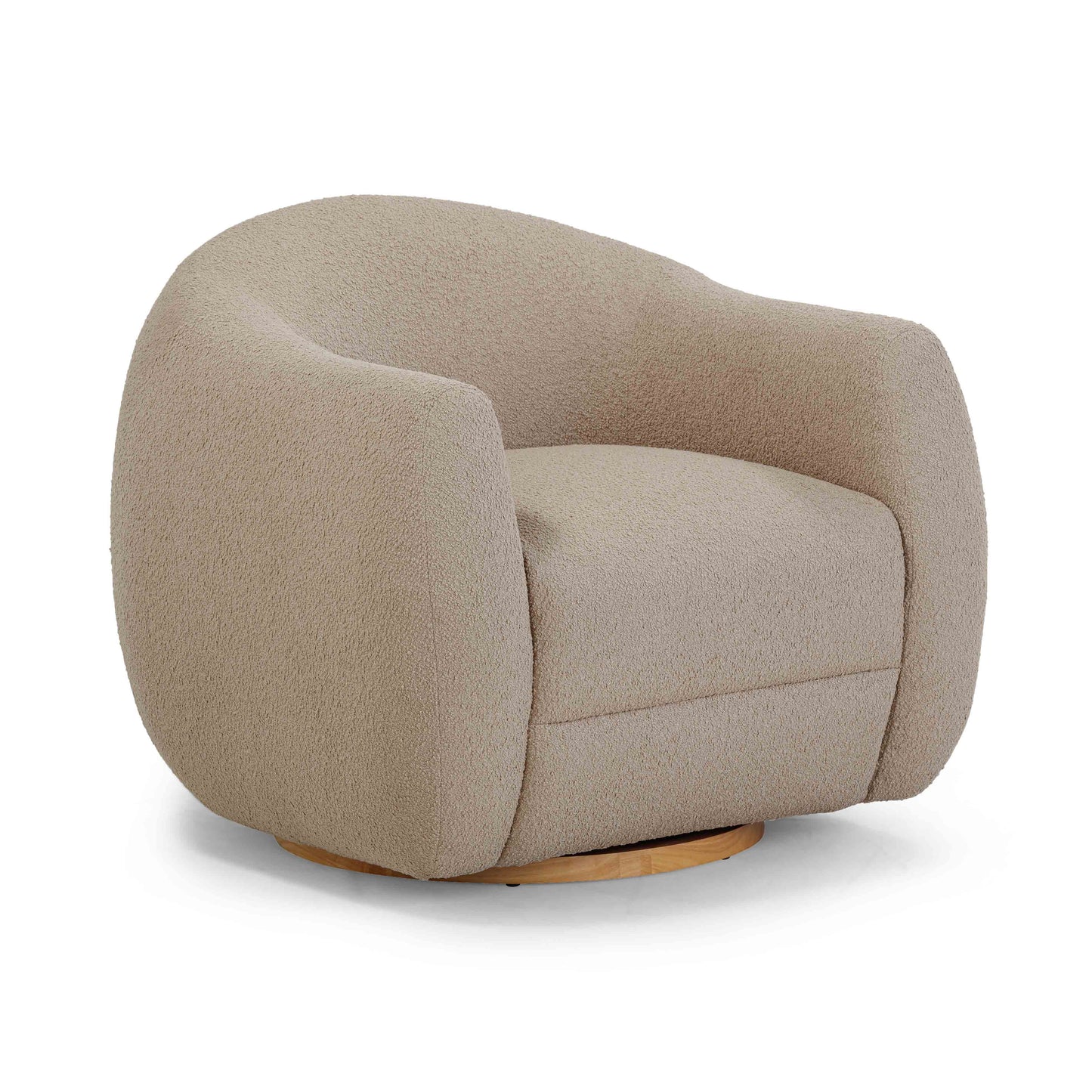 Judy Swivel Accent Chair - Taupe - Image 1