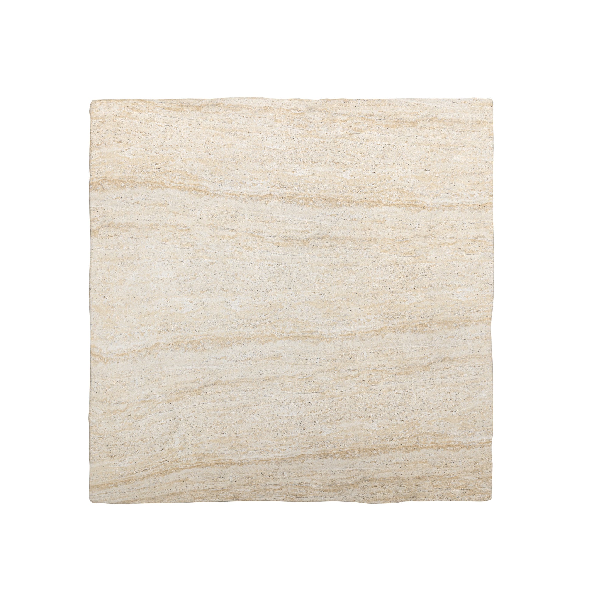 Roxanne 46" Faux Travertine Indoor/Outdoor Concrete Coffee Table - Image 3