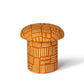 Lucy Rust Orange Tribal Print Mushroom Accent Stool - Image 1