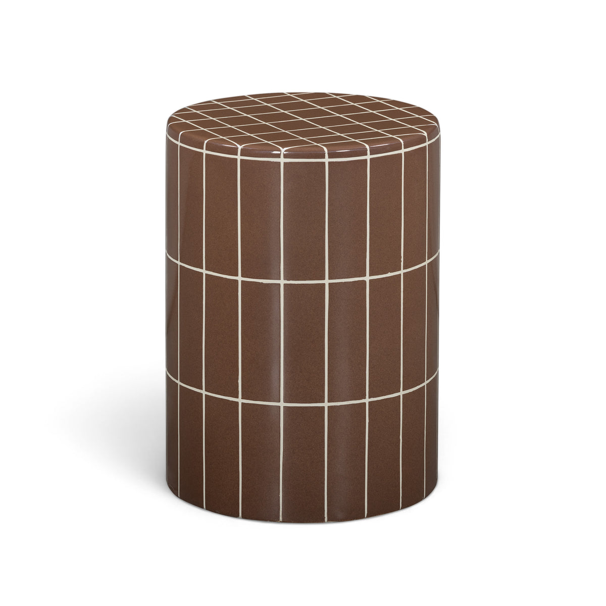 Tatiana Round Concrete Indoor/Outdoor Side Table - Terracotta - Image 2
