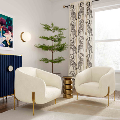Kandra Accent Chair by Inspire Me! Home Decor - Off-White - Image 1